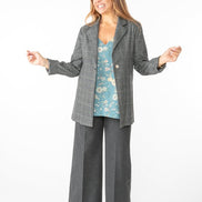 Jeans Wide Leg antracite con baschina