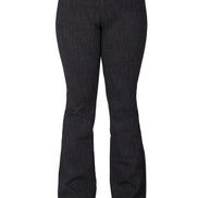 Jeans flare in punto milano nero delavè