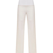 Jeans Wide Leg bianco con baschina
