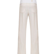 Jeans Wide Leg bianco con baschina