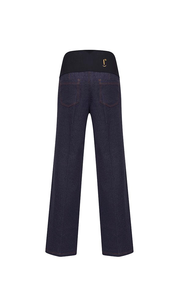 Jeans Wide Leg con baschina