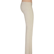 Jeans flare  in punto Milano leggero stretch beige