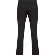 Jeans sigaretta punto milano nero con baschina