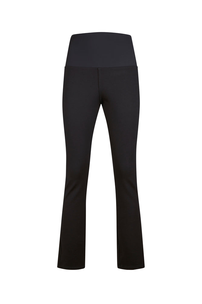 Jeans sigaretta punto milano nero con baschina