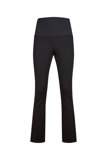 Jeans sigaretta punto milano nero con baschina