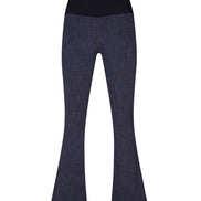 Jeans flare caviglia punto milano cotone jeans