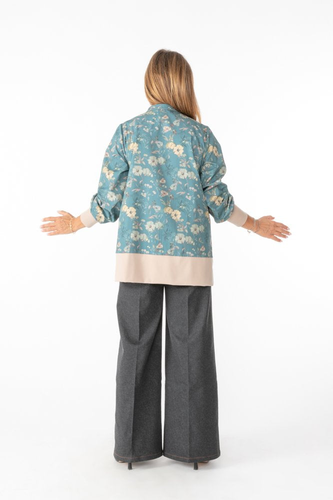 Jeans Wide Leg antracite con baschina