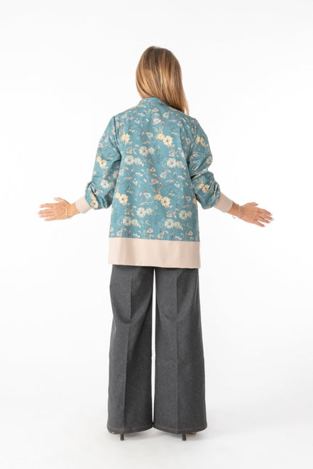 Jeans Wide Leg antracite con baschina