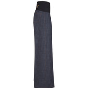 Jeans Wide Leg punto milano nero con baschina