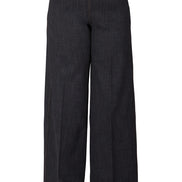 Jeans Wide Leg punto milano nero delavè