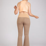 Jeans zampetta punto milano cotone cachi delavè