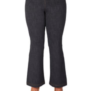 Jeans zampetta punto milano nero delavè