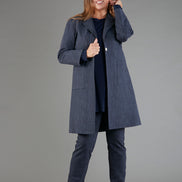 Procida Jacket in Washed Blue Pinstripe