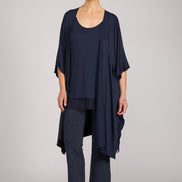 Kimono Jo maglina blu