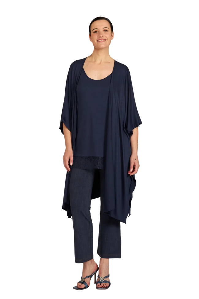 Kimono Jo maglina blu