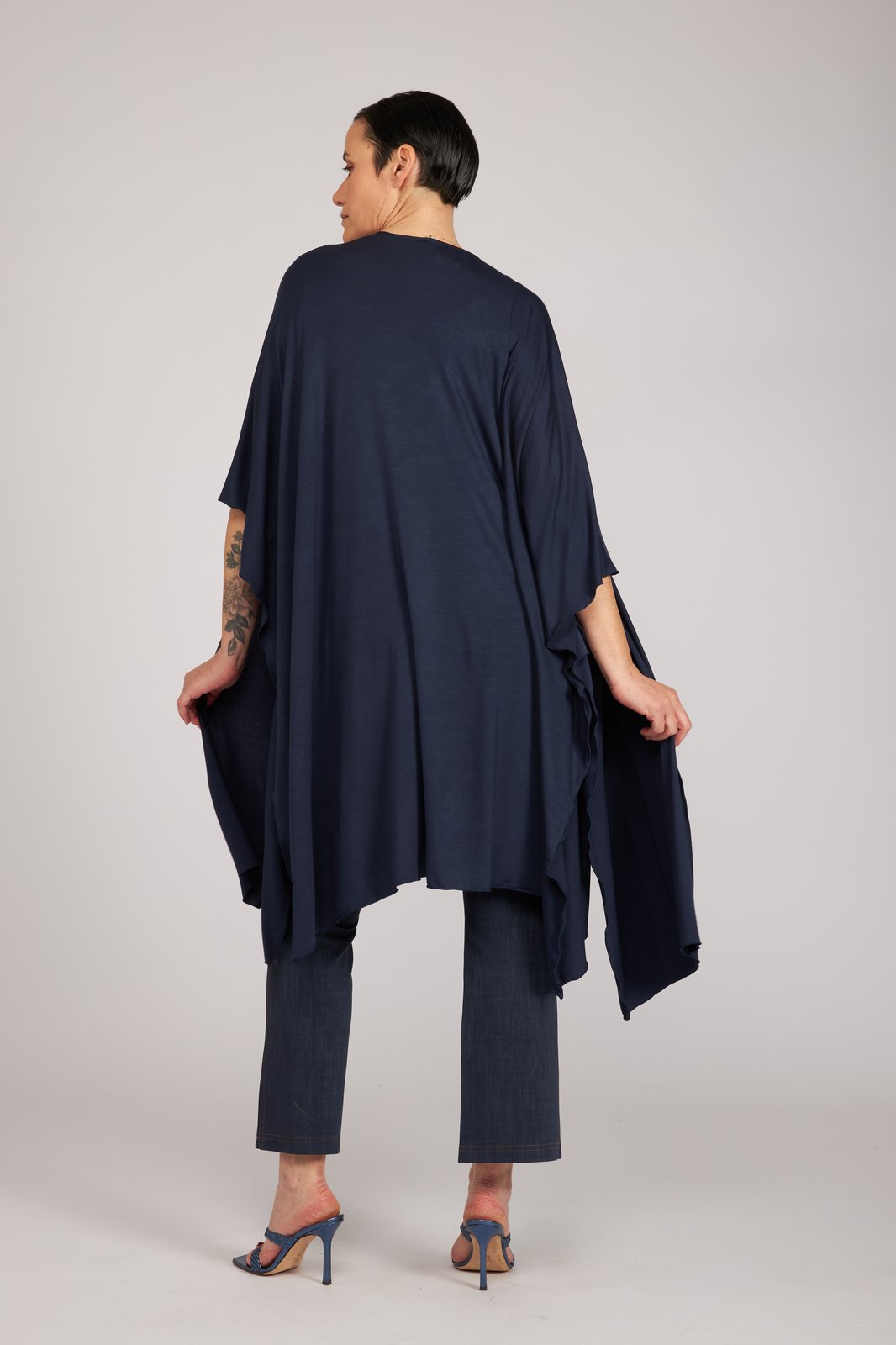 Kimono Jo maglina blu