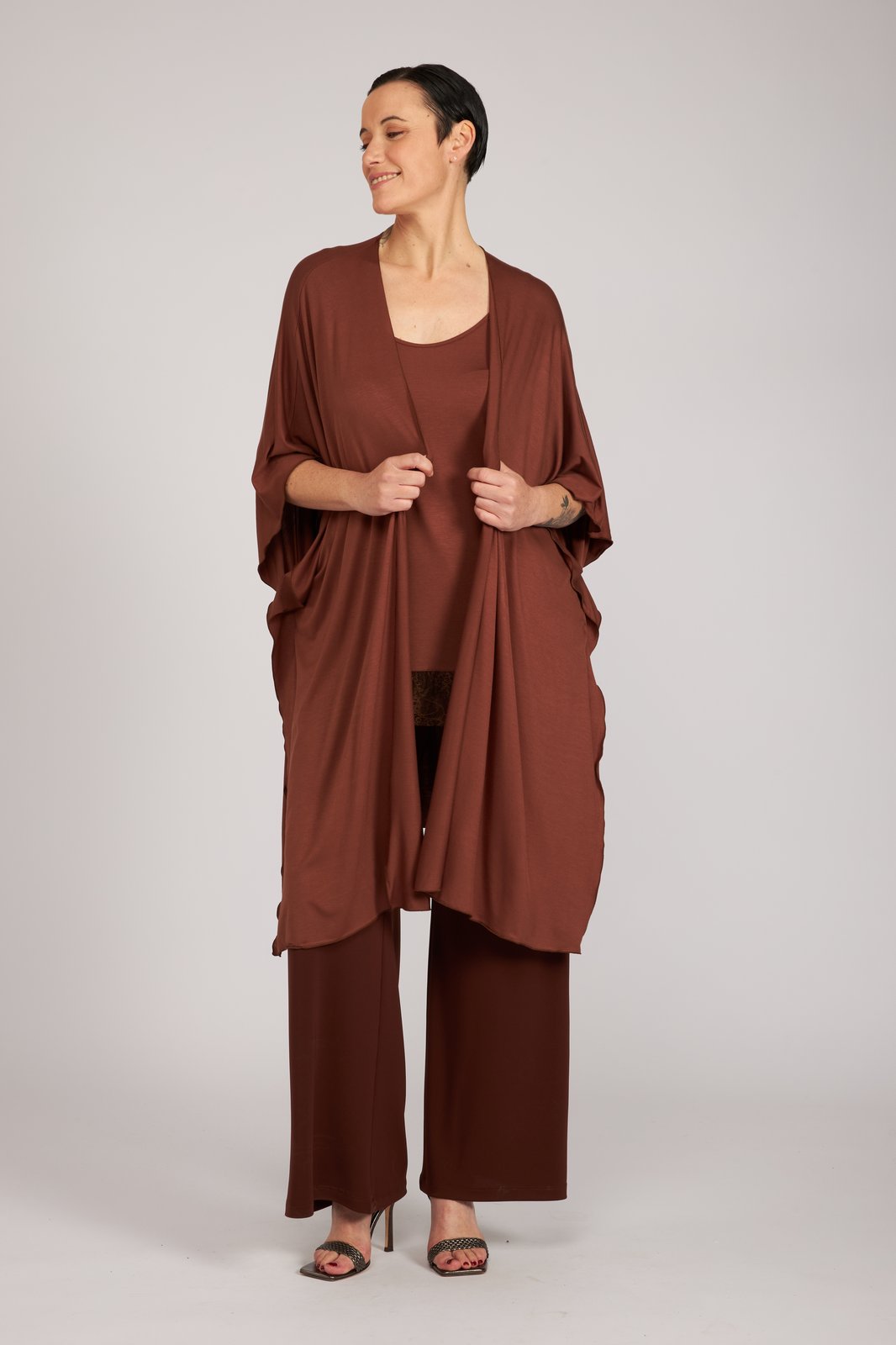 Kimono Jo maglina cioccolato