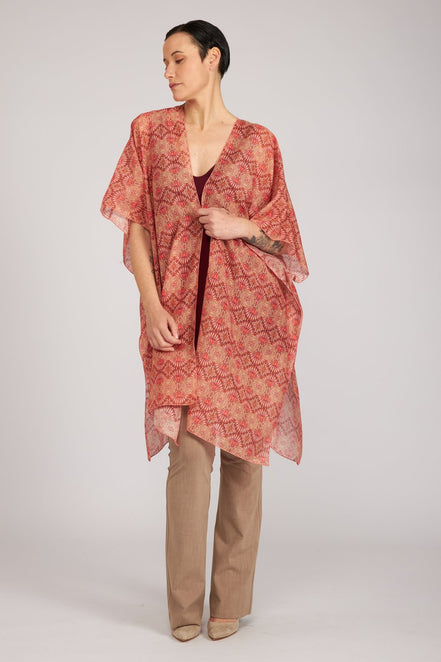 Kimono Jo fantasia arancio fucsia