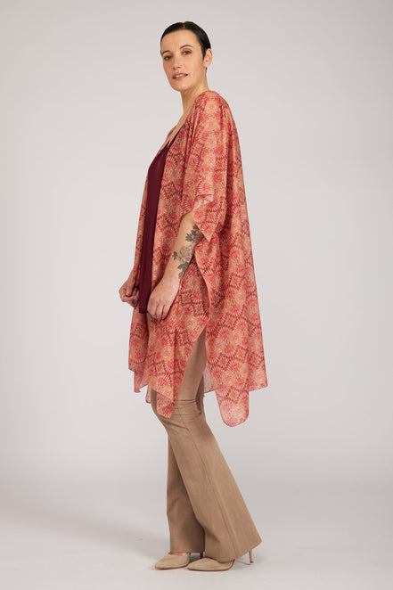 Kimono Jo fantasia arancio fucsia