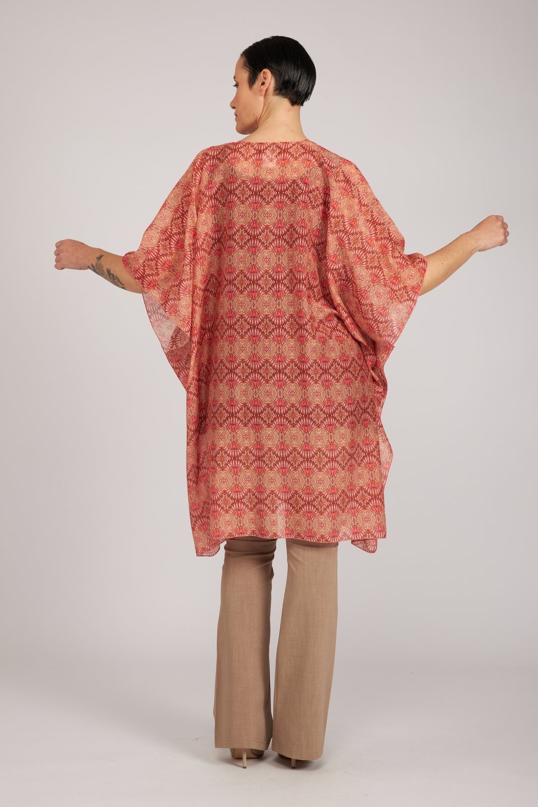 Kimono Jo fantasia arancio fucsia