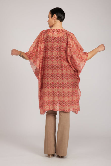 Kimono Jo fantasia arancio fucsia