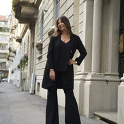 London Trousers in Black with Baschina Waistband