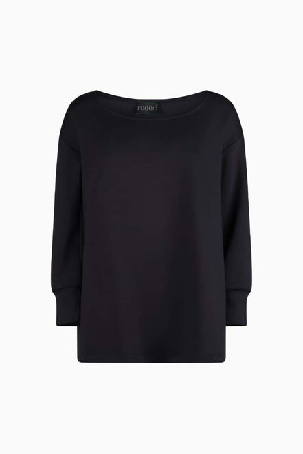 Maglia felpa scuba nera Alice