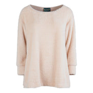 Maglia Alice felpa over pelouche cipria