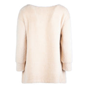 Maglia Alice felpa over pelouche cipria
