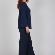 Maglia Giulia fluida blu