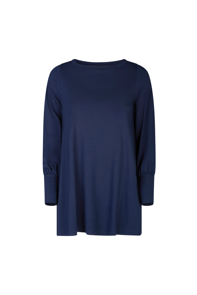 Maglia lunga in jersey Greta blu