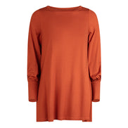 Maglia lunga in jersey Greta cannella
