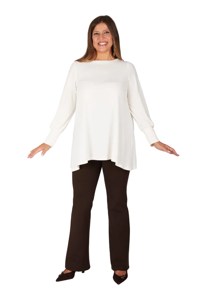 Maglia Greta fluido burro