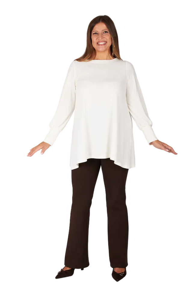 Maglia Greta fluido burro