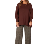 Greta Jersey Top in Cinnamon