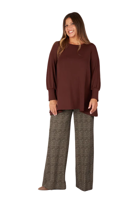 Greta Jersey Top in Cinnamon