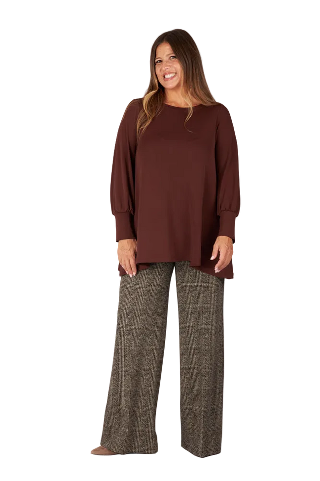 Greta Jersey Top in Cinnamon