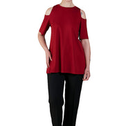 Panta Torino crepe satin nero con baschina