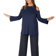 Ischia Long-Sleeved Top in Cinnamon Jersey