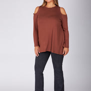 Maglia Ischia manica lunga maglina cioccolato