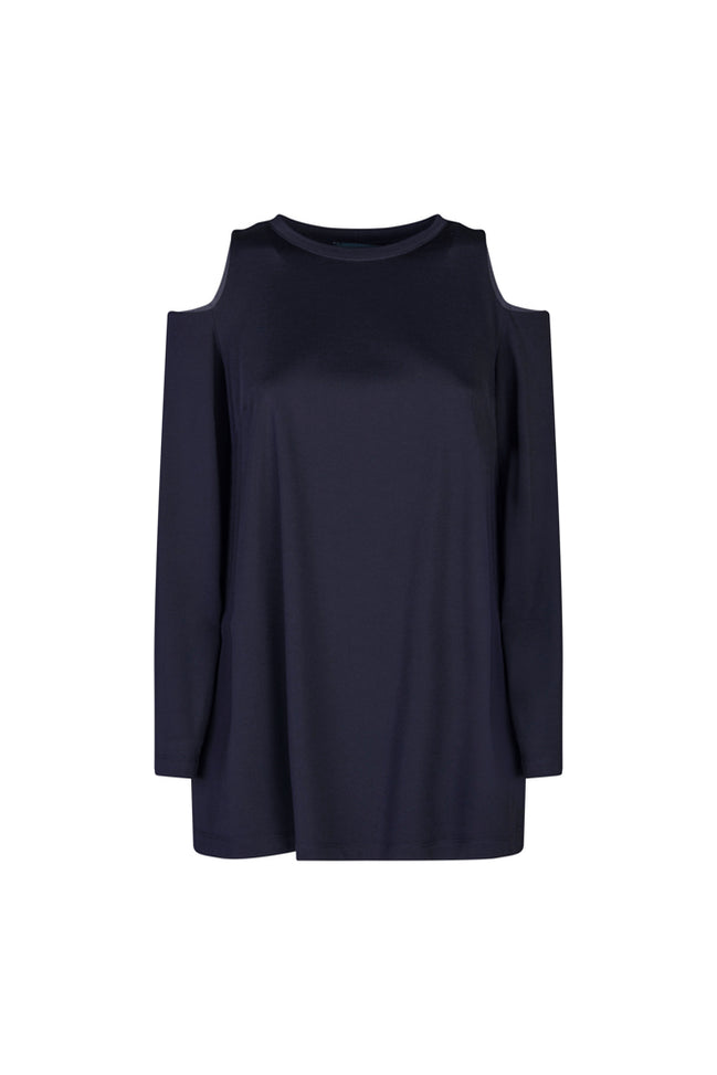 Maglia in jersey Ischia manica lunga blu con oblò