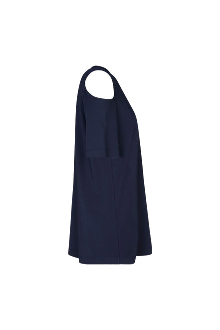 Ischia Cold-Shoulder Top in Blue Jersey