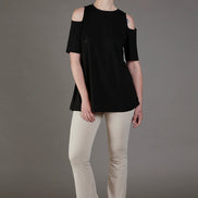 Jeans flare  in punto Milano leggero stretch beige