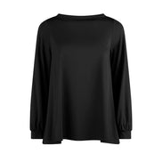 Maglia maniche lunghe nera Mina in jersey