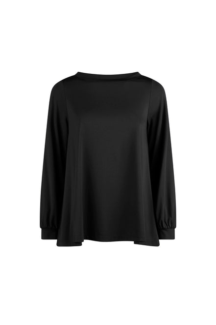 Maglia maniche lunghe nera Mina in jersey