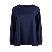 Maglia maniche lunghe blu Mina in jersey