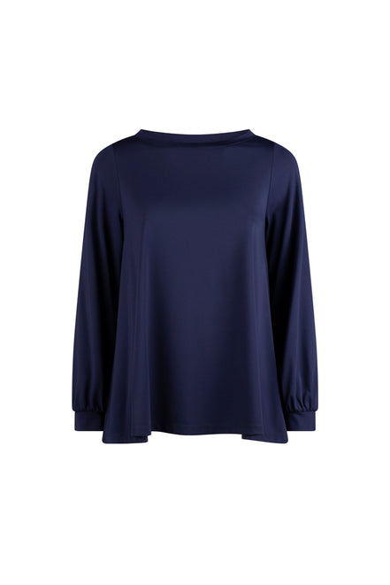 Maglia maniche lunghe blu Mina in jersey
