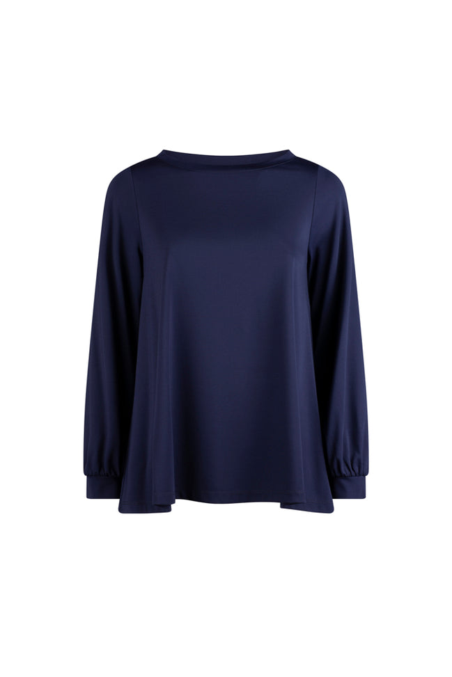 Maglia maniche lunghe blu Mina in jersey