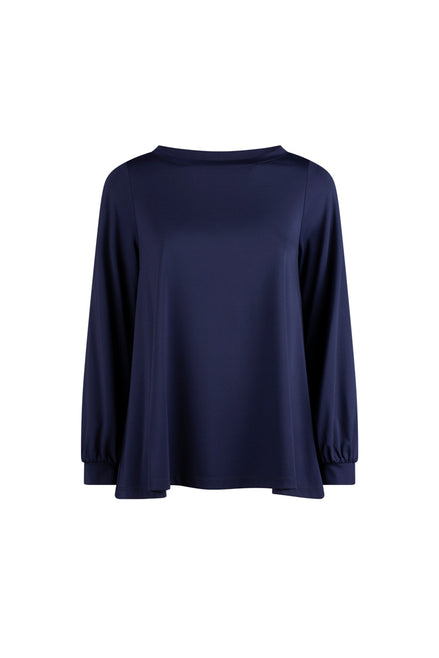 Maglia maniche lunghe blu Mina in jersey