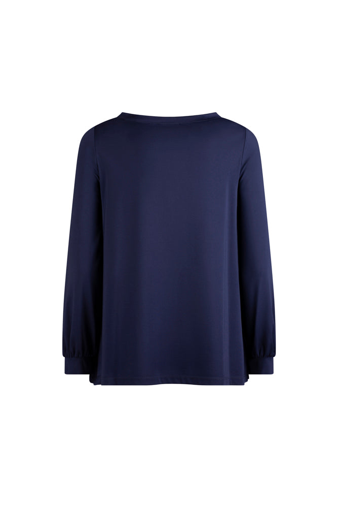 Maglia maniche lunghe blu Mina in jersey